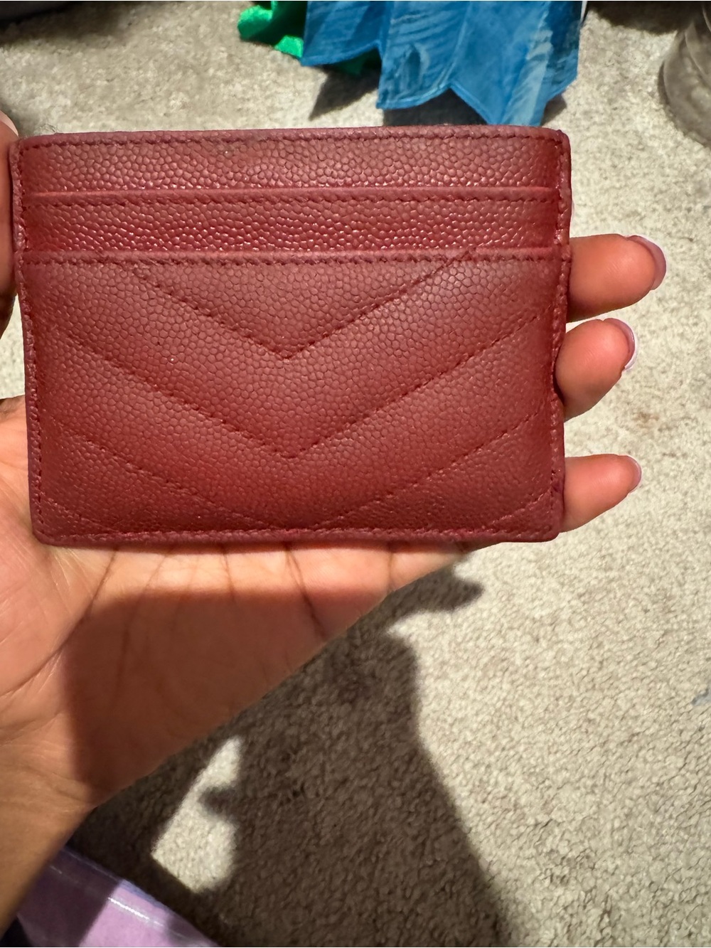 Ysl card holder burgundy - Picture 2 of 4